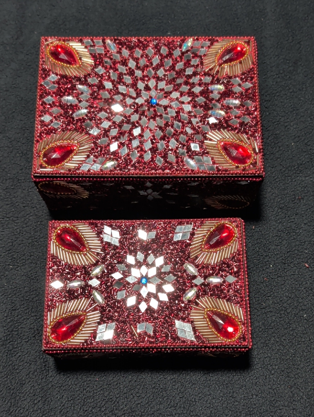 Jeweled Trinket Boxes - Set of 2 NWOT